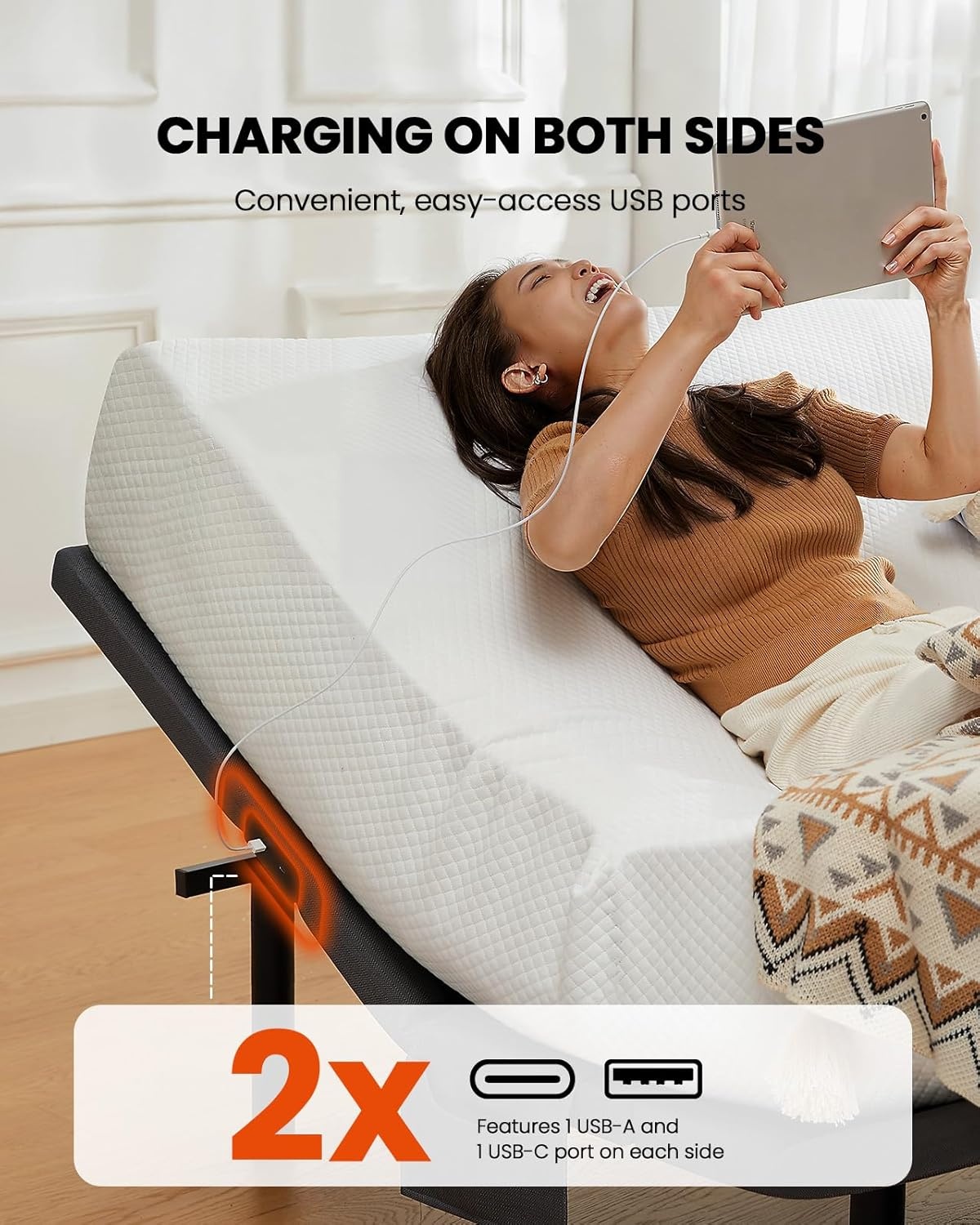 image:imageAmada Adjustable Bed Frame Queen with Massage and Zero GravityFull