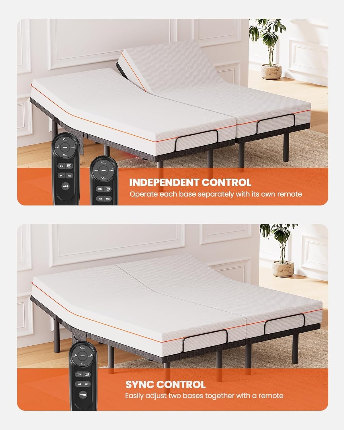 image:imageAmada Adjustable Bed Frame Queen with Massage and Zero GravitySplit King