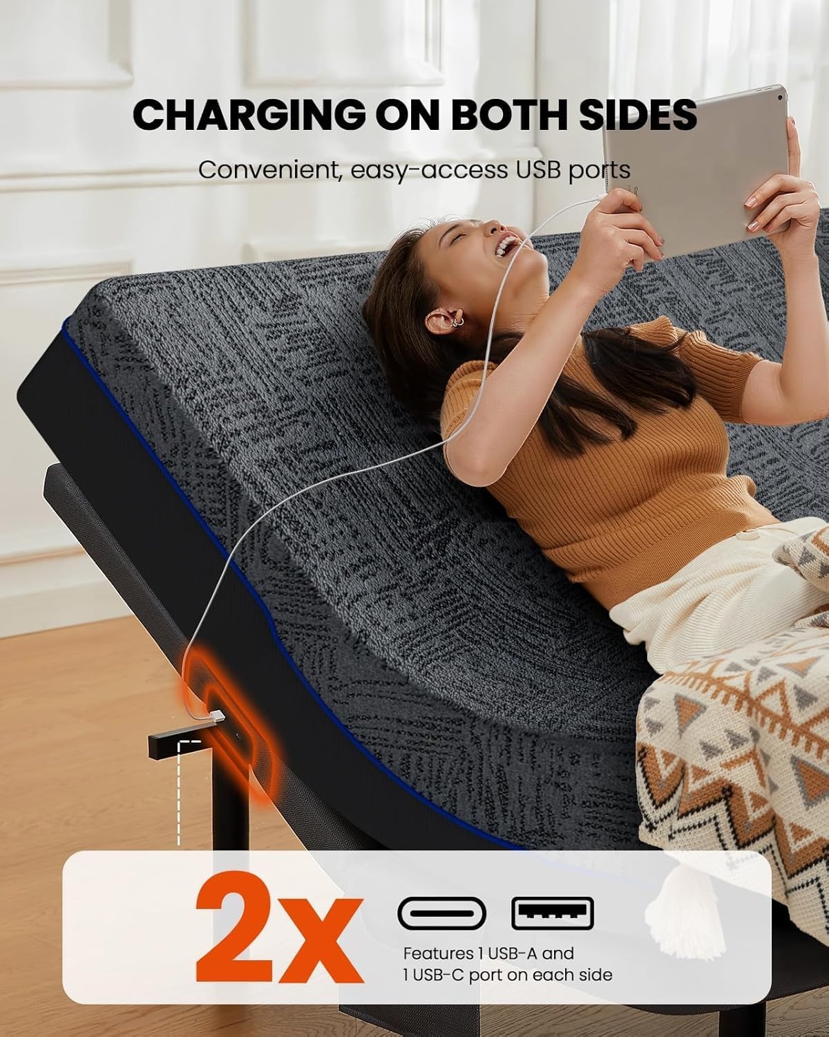 image:imageAmada Adjustable Bed Frame Queen with Massage and Zero GravityTwin XL