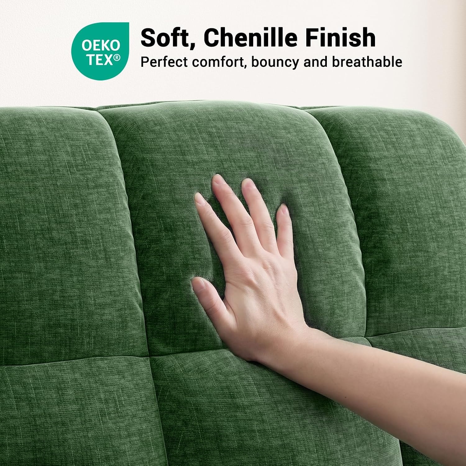 image:imageAmada Power Recliner Chair OneTouch Synchronized Reclining Light GrayGreen