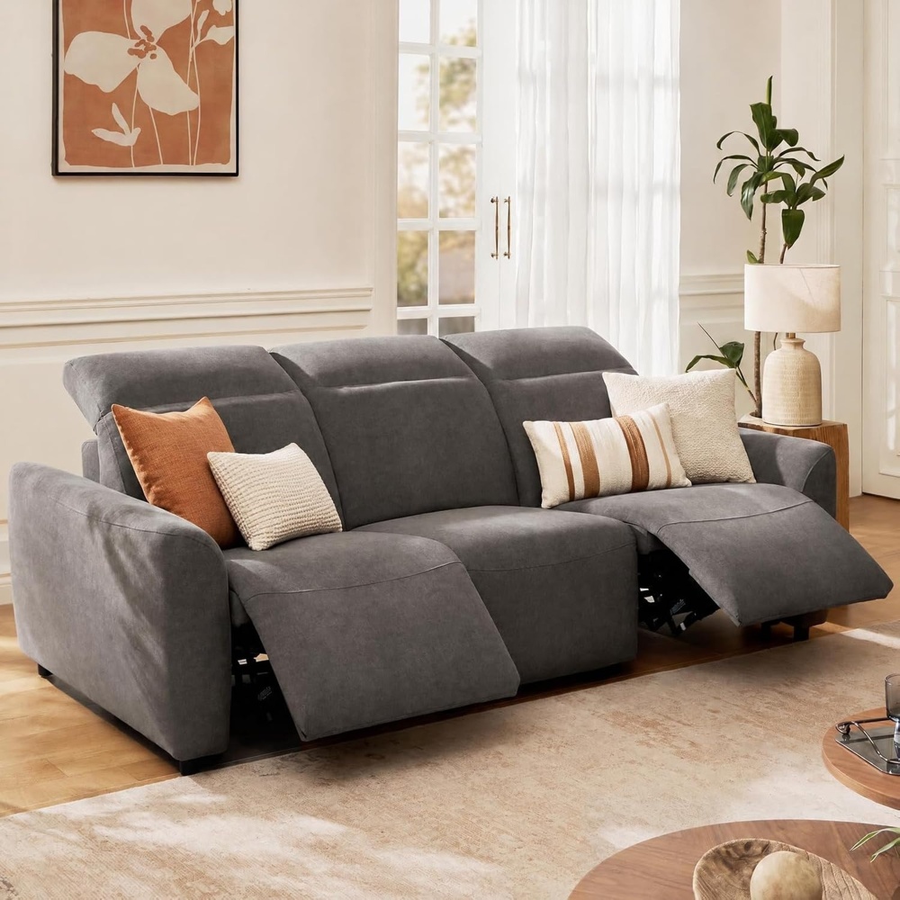 image:imageAmada 95 Power Reclining Sofa Oversized Zero Gravity 3Seater GrayGrey