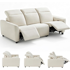 Amada 95” Power Reclining Sofa Oversized, Zero Gravity, 3-Seater, Gray(Beige)
