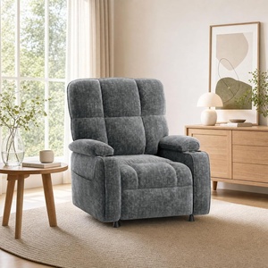 Amada Power Recliner Chair, One-Touch Synchronized Reclining, Light Gray(Light Gray)