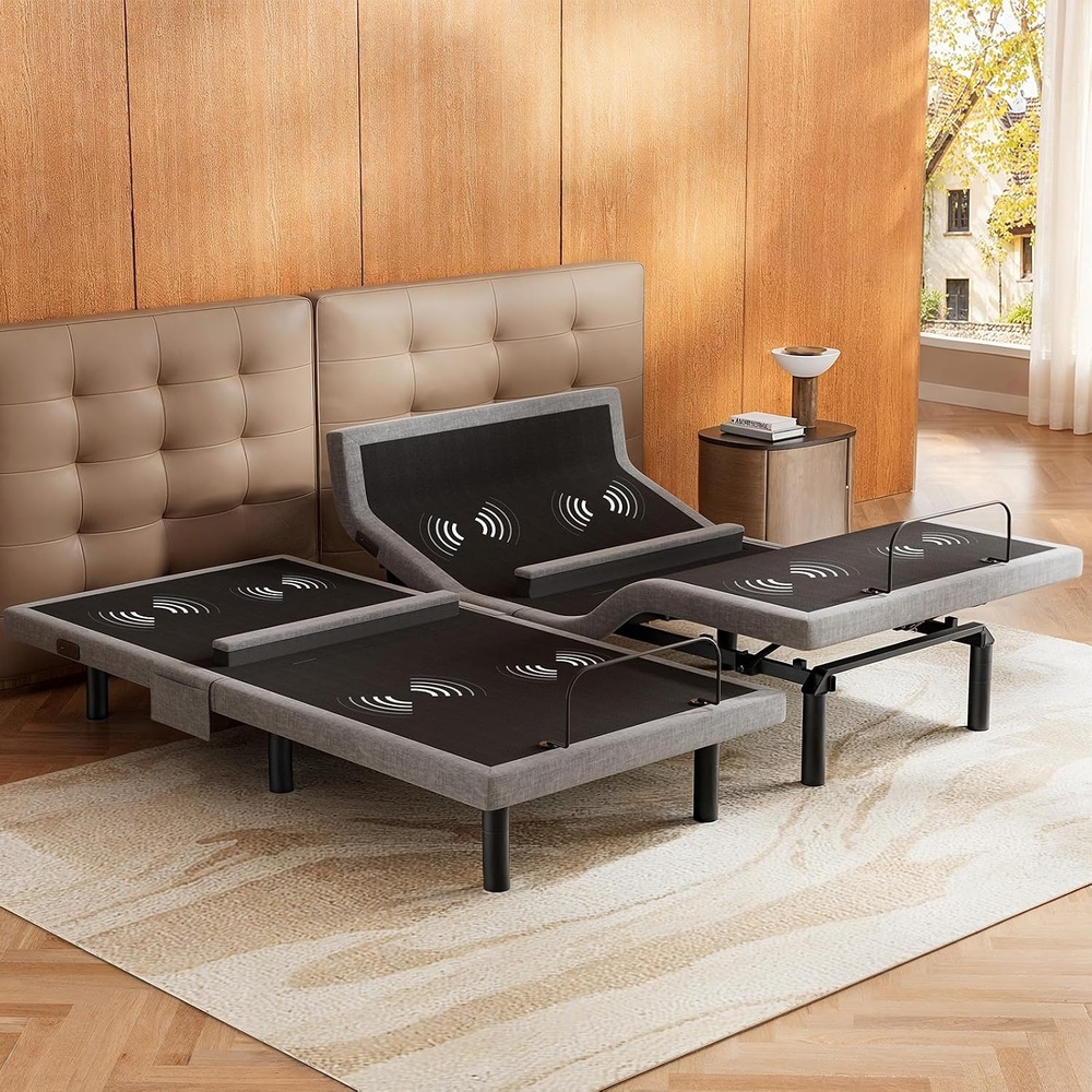 image:imageAmada Split King Adjustable Bed Frame with Lumbar Support and Zero GravitySplit King